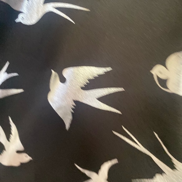 Whatless xxl button down novelty, black, and silver bird shirt - Picture 8 of 9